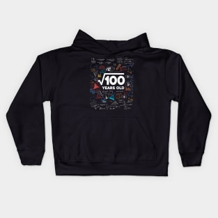 Square Root Of 100 10th Birthday Math Lover 10 Year Old Bday Kids Hoodie